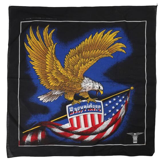 Vintage Easy Rider Bald Eagle American Flag Bandana - Picture 1 of 6